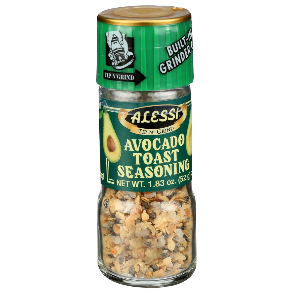 Alessi 80337, Avocado Toast Seasoning Spice Grinders 1.83 Ounce,  Case of 6