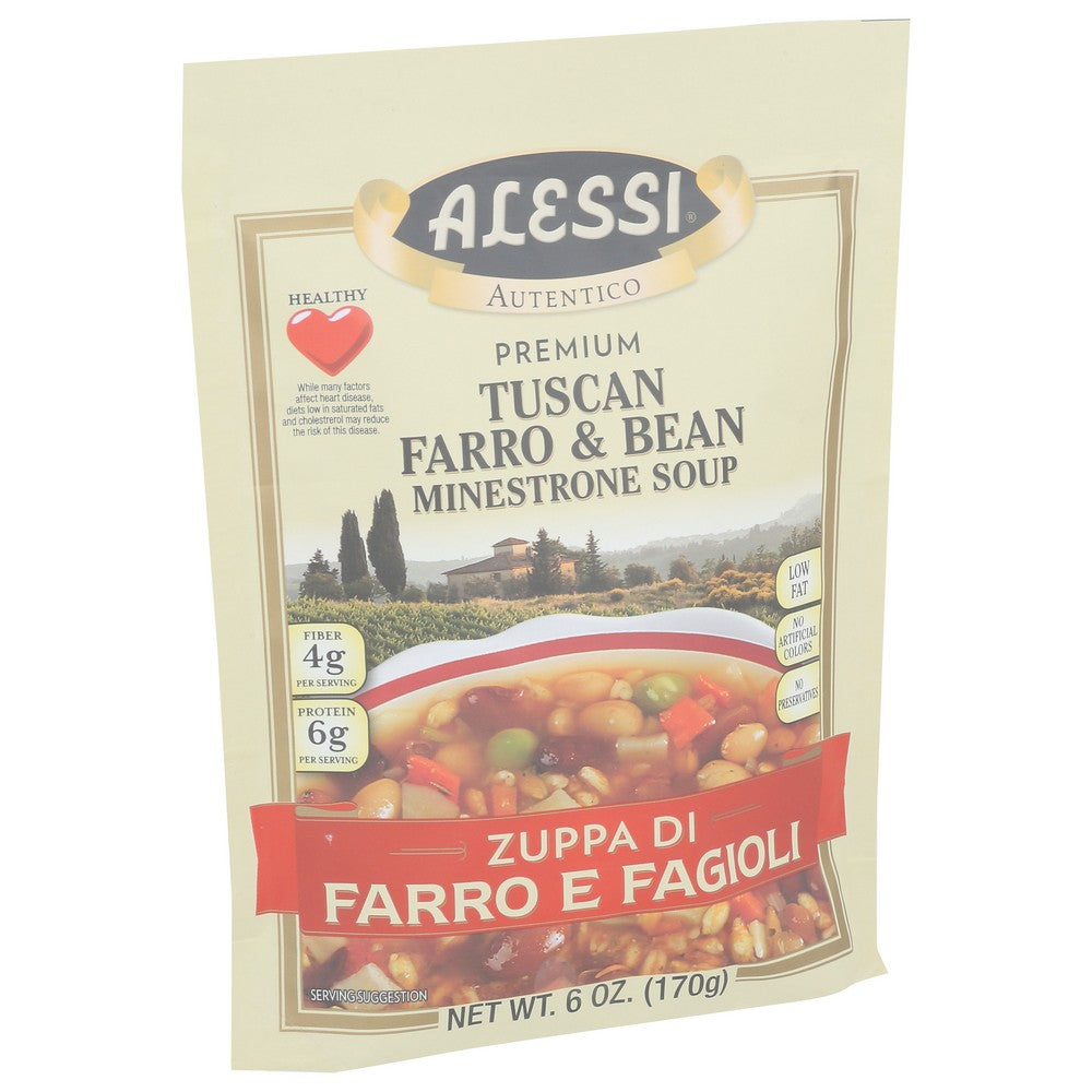 Alessi 80352, Tuscan Bean And Farro Soup Soup 6 Ounce,  Case of 6