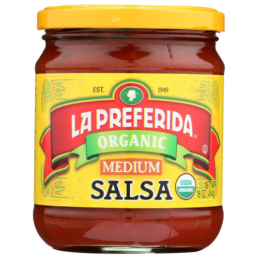 La Preferida Salsa Med Organic - 16 Ounce,  Case of 12