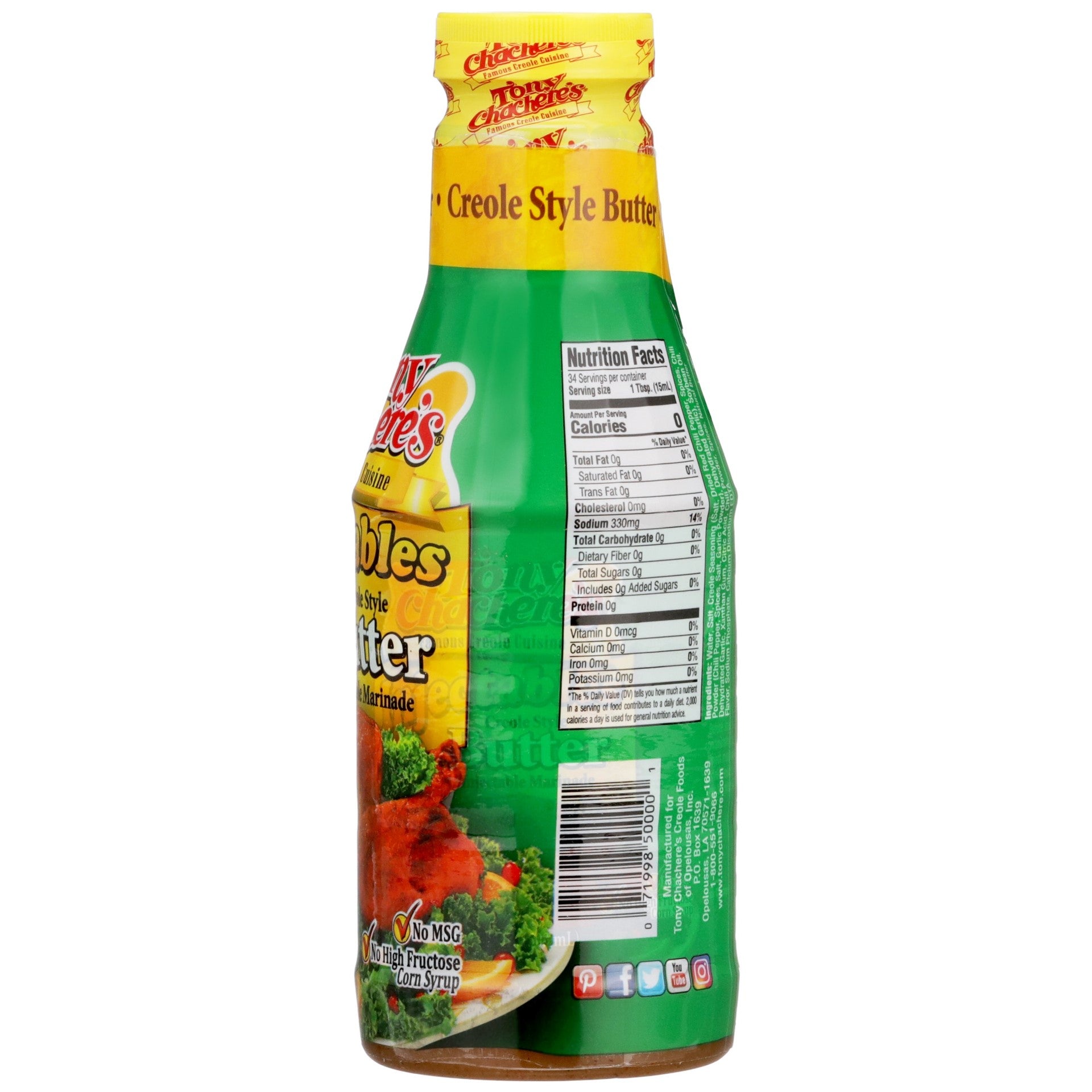 Tony Chachere's Creole Butter Injectable Marinade17 Ounce Size - 6 Per Case