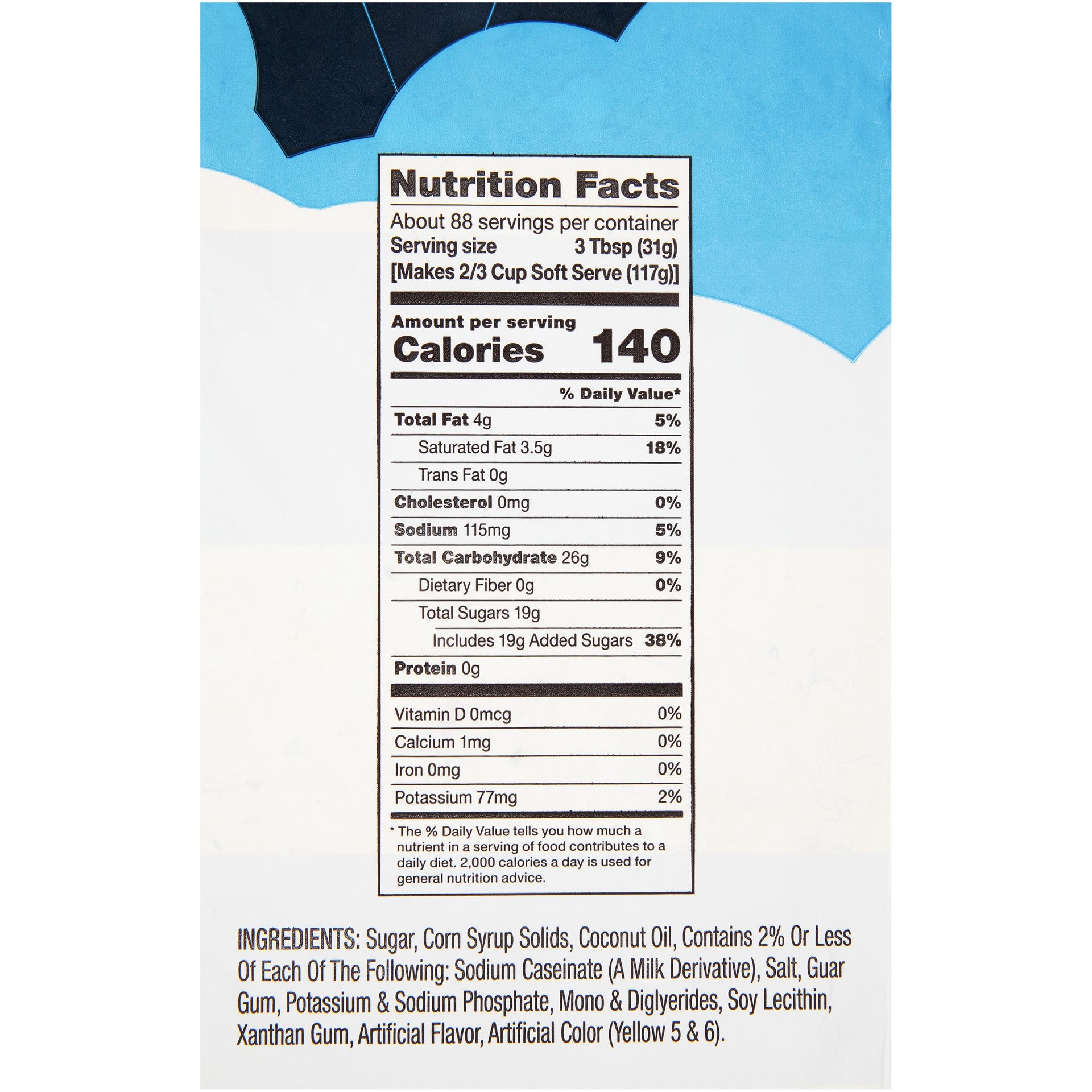 Frostline Vanilla Flavored Soft Serve Mix Bags 6 Pound Each - 6 Per Case