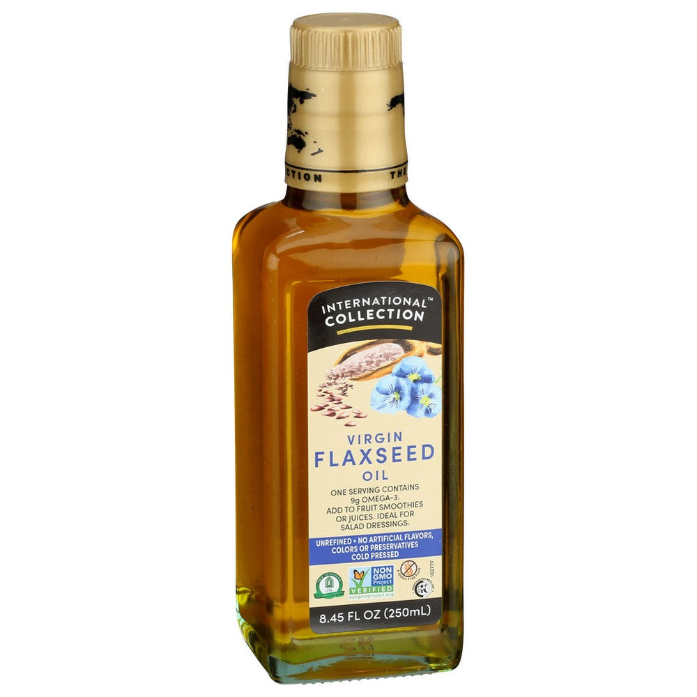 International Collection , International Collection Virgin Flax-Seed Oil, 8.45 Fl. Oz.,  Case of 6