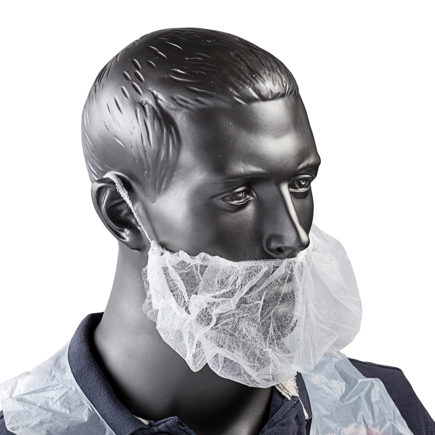 Polypropylene Beard Protector - White Latex Free  Pkd 10/100