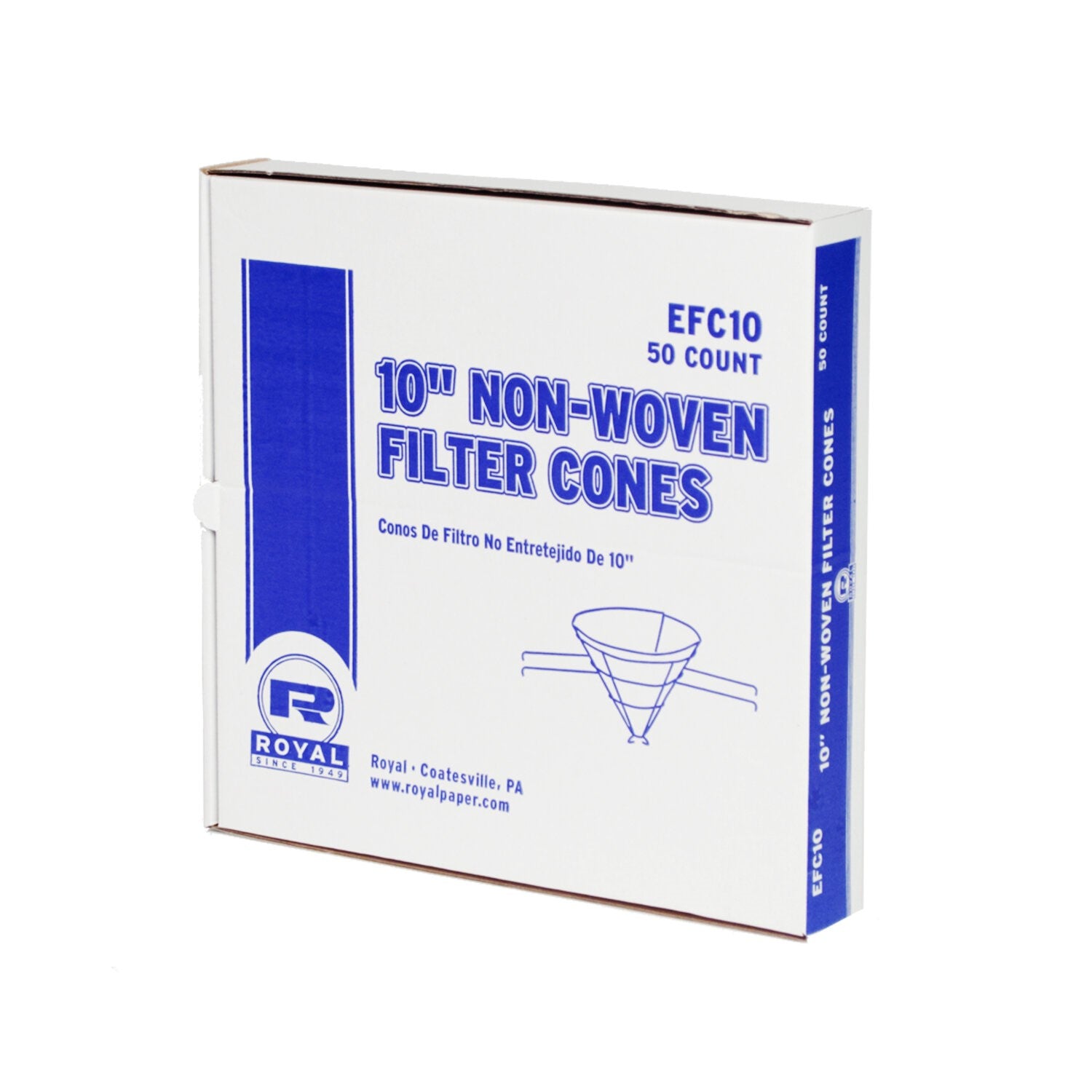 10" Econoline Non Woven Filter Cones  Packed10 Packs Of 50 Filters
