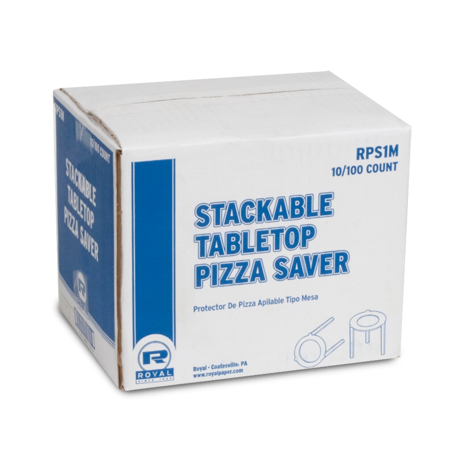Royal Tabletop Pizza Saver  1.5" Tall  Packed 10 Packs Of 100 Per Case