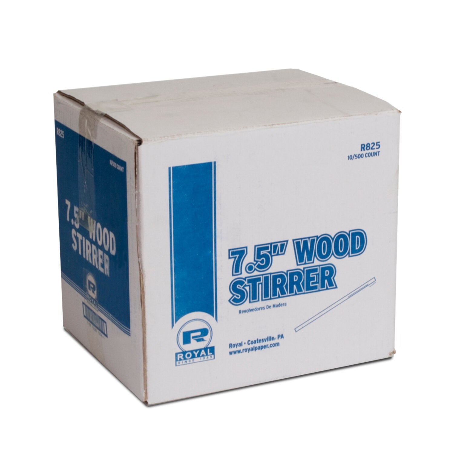 7 1/2" Wood Coffee Stirrers  10 Paclks Of 500 Per Case