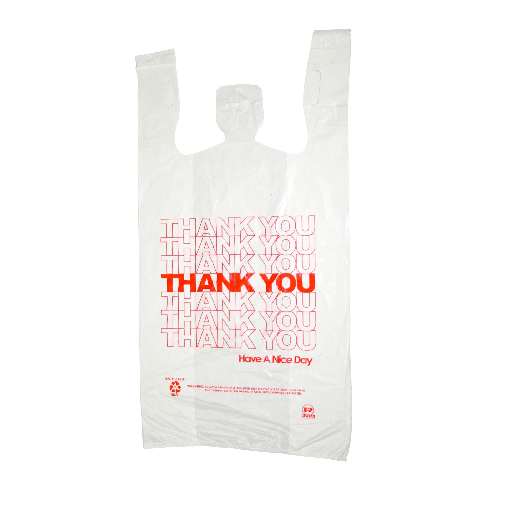 Thank You Bag 1/6 Pkd 1/1000 11.5" X 6.5" X 21" 12Mic