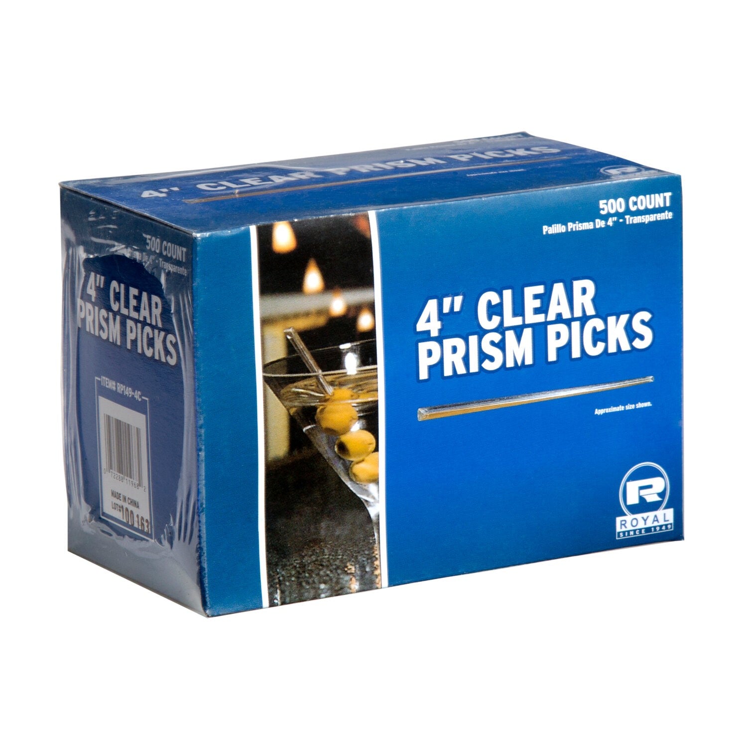 Royal Prism Pick - 4" Clear Pkd 5/500