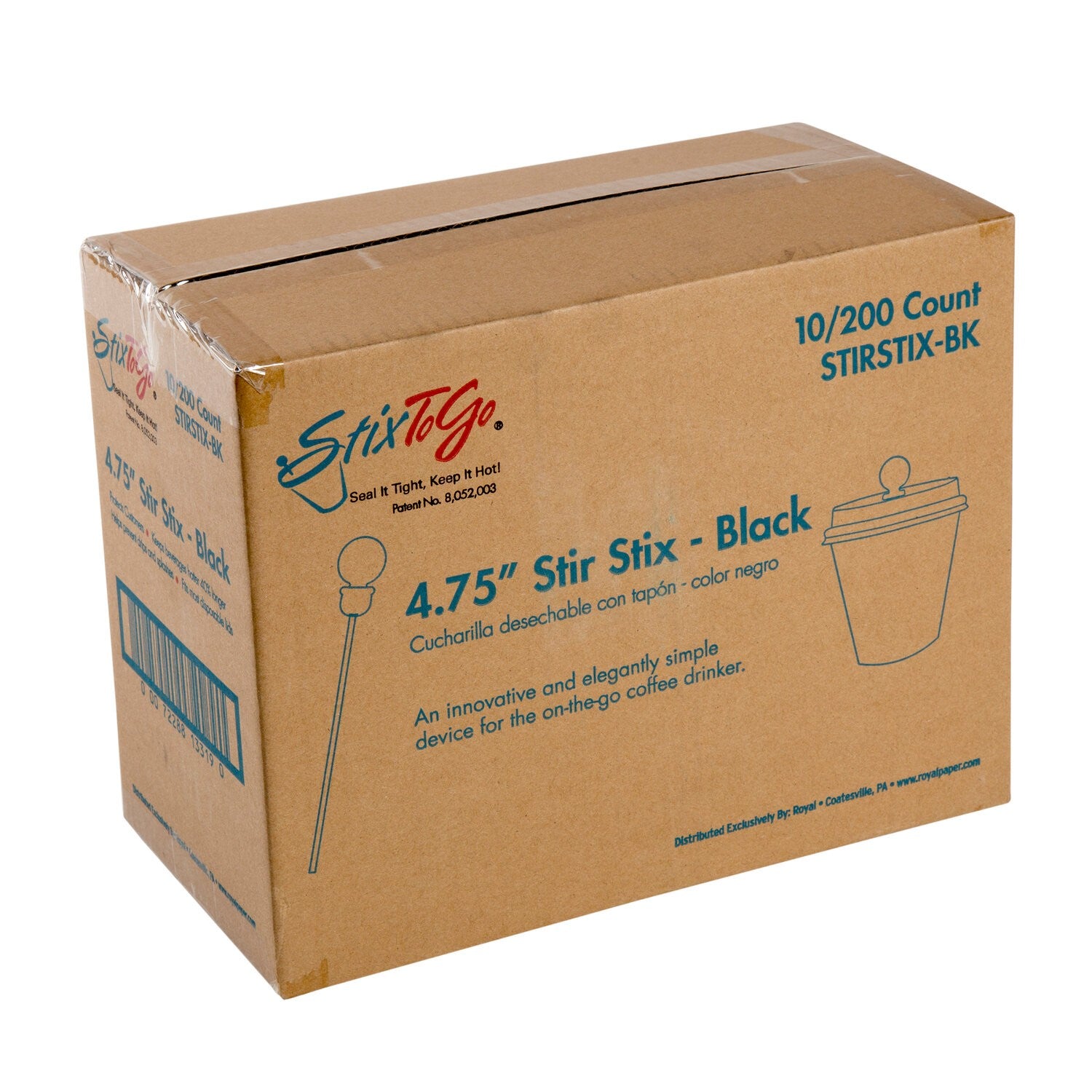 4.75" Stir Stix Plug Black     Inner Bags