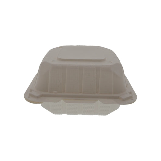 Amercare Mineral Filled Pp Container Hinged Lid  6X6X3  1 Comp  Lw  Vented White 300