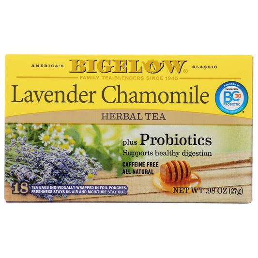 Bigelow , Lavender Chamomile Lavender Chamomile Probiotic Tea 0.98 Ounce,  Case of 6