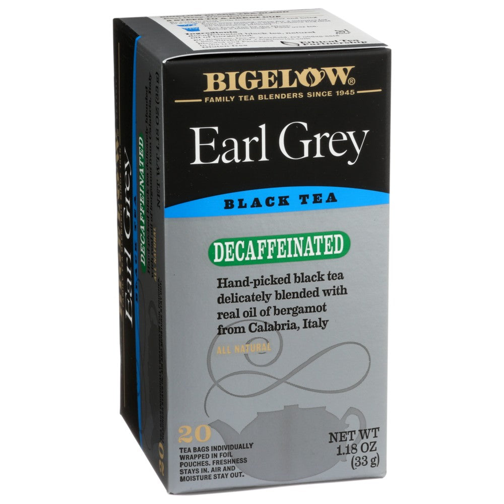 Bigelow® 04223, Bigelow Tea Premium Tea, Decaf Earl Gray, 20 Tea Bags,  Case of 6