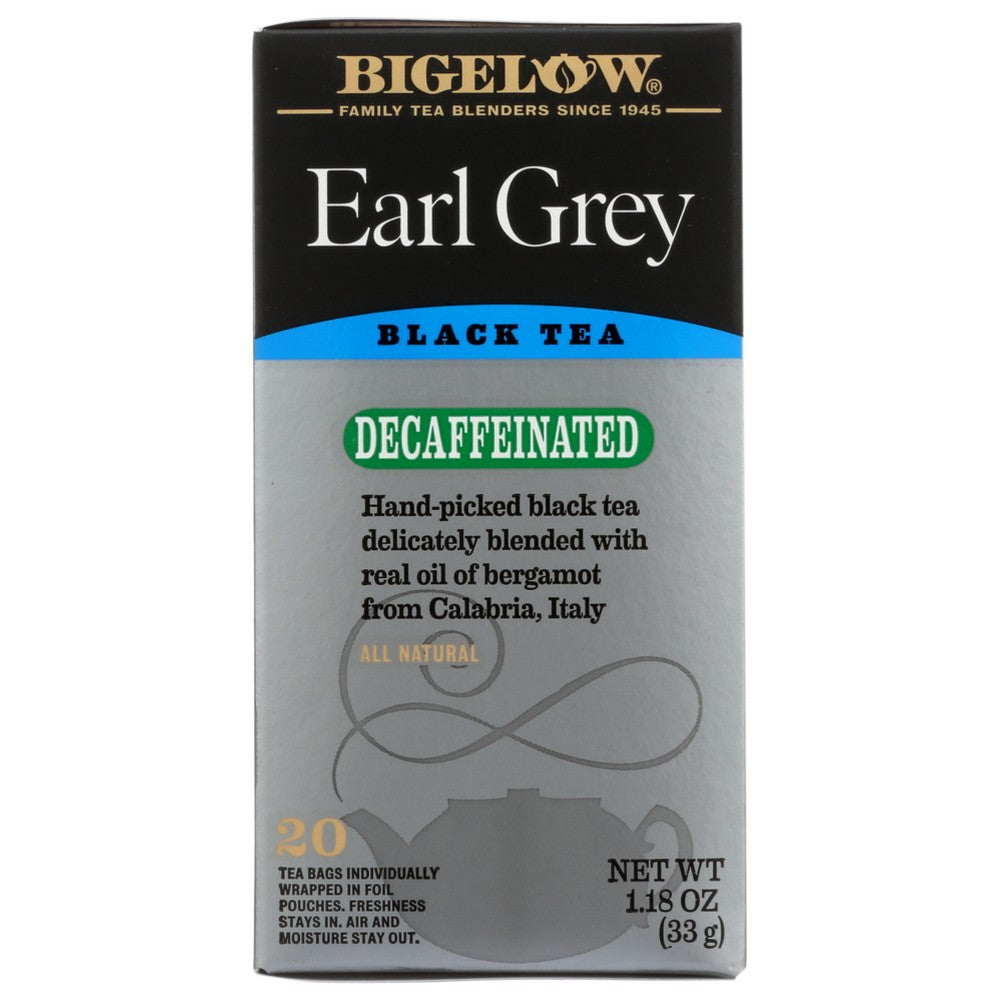 Bigelow® 04223, Bigelow Tea Premium Tea, Decaf Earl Gray, 20 Tea Bags,  Case of 6