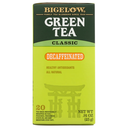 Bigelow® 04247, Bigelow Tea Premium Tea Decaf Classic, Green Tea, 20 Tea Bags,  Case of 6