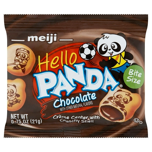 Hello Panda Chocolate Creme Filled Bite Size Cookie, 0.75 Ounce, 32 Per Pack, 8 Per Case