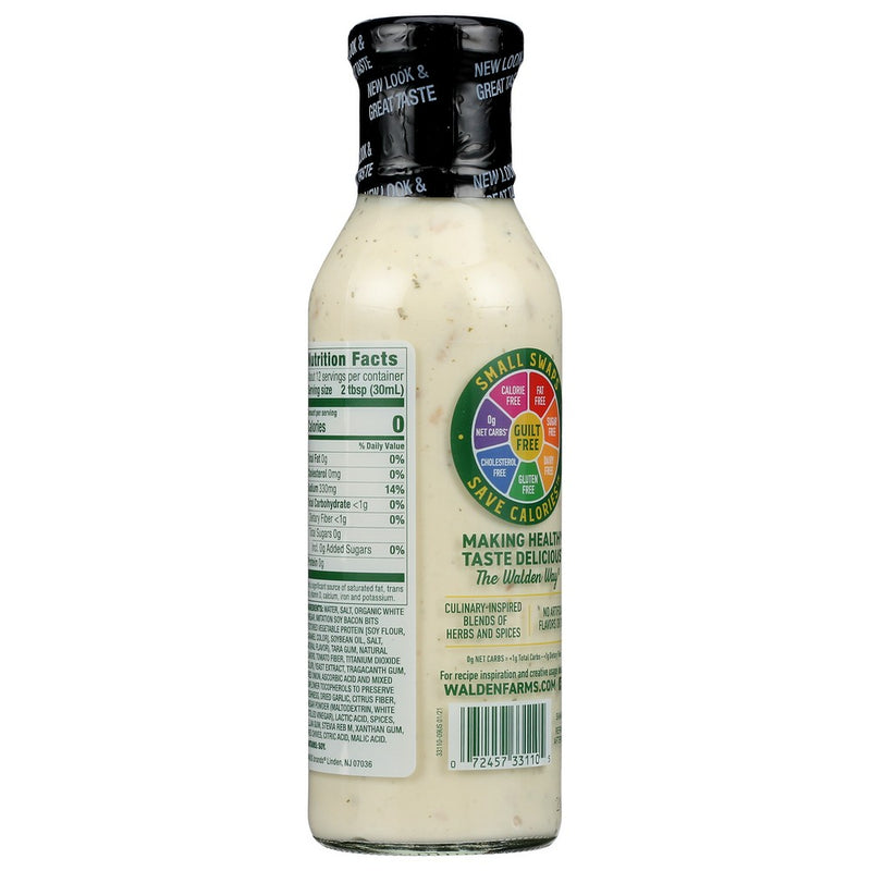 Walden Farms Drssng Cf Bacon Ranch - 12 Fluid Ounce,  Case of 6