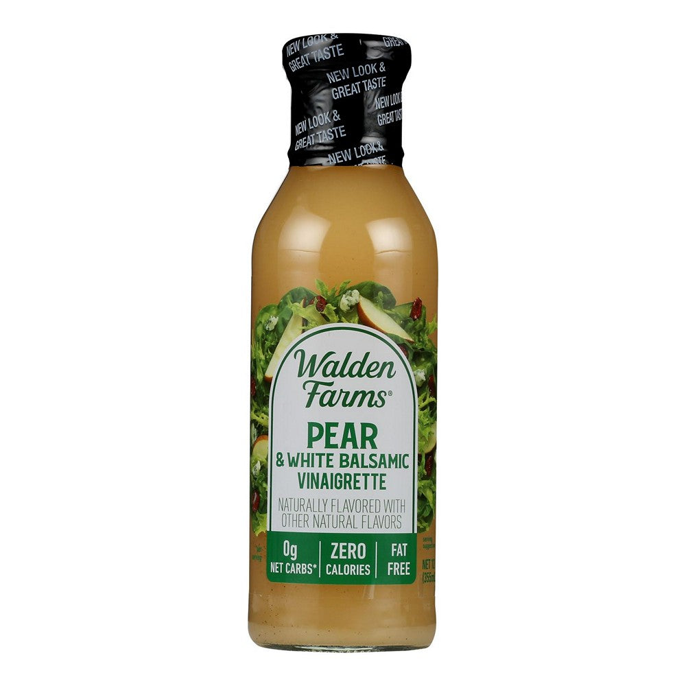 Walden Farms Calorie Free Pear And White Balsamic Vinaigrette - Case of 6 - 12 FZ