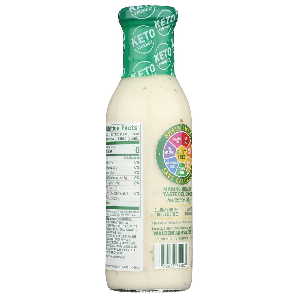 Walden Farms Sauce Strt Taco Lime Crem - 12 Fluid Ounce, Case of 6