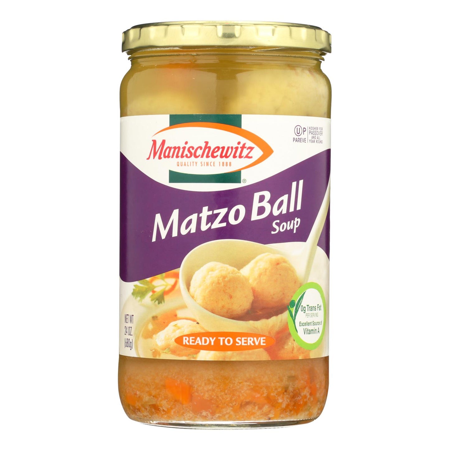 Manischewitz Soup Matzo Ball - Case of 12 - 24 Ounce.