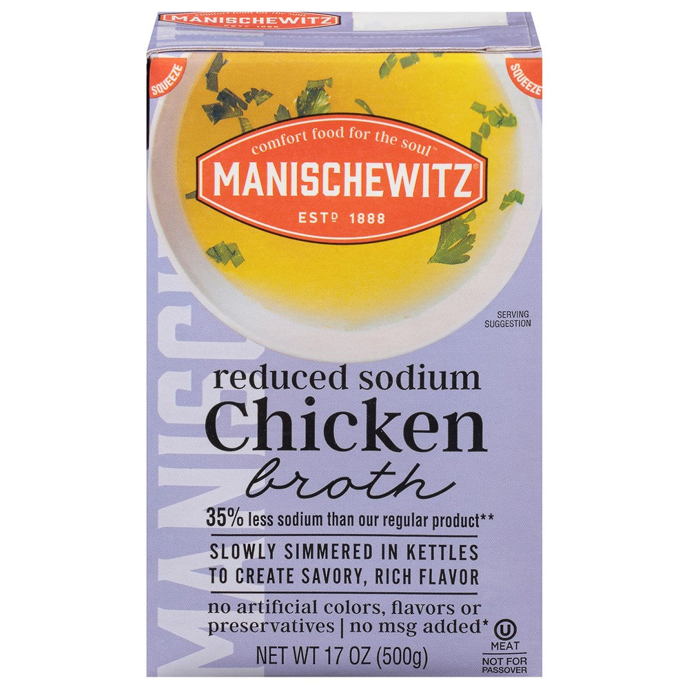 Manischewitz - Broth Chkn Low Sdm Asptc - Case of 12-17 FZ