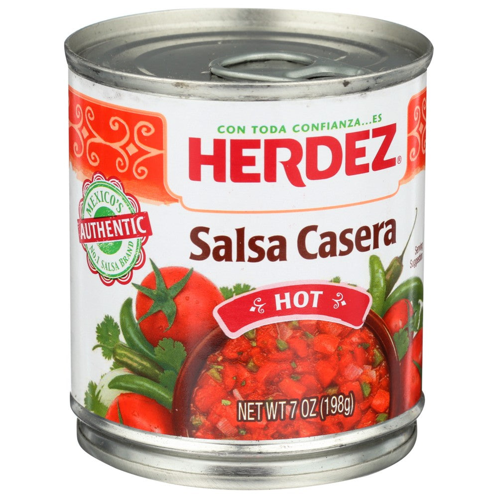 Herdez® 10028, Herdez Salsa, Casera, Hot, 7 Oz.,  Case of 12