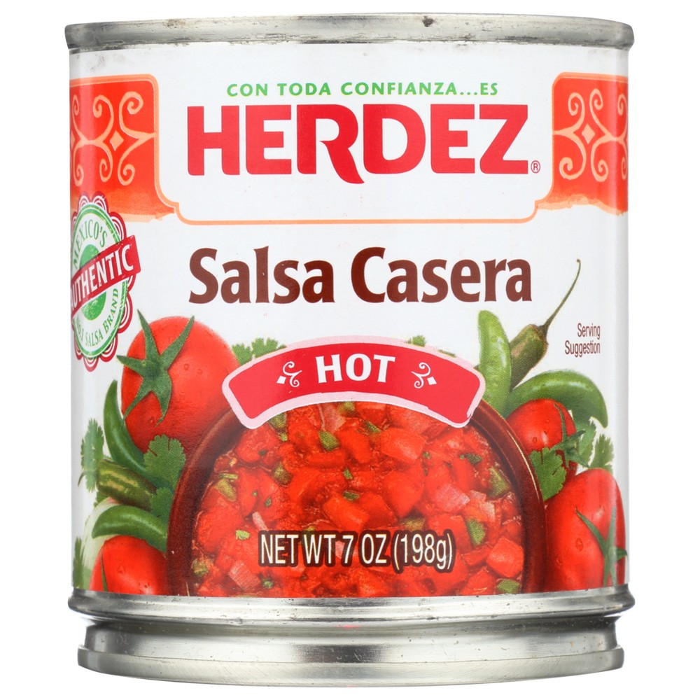 Herdez® 10028, Herdez Salsa, Casera, Hot, 7 Oz.,  Case of 12