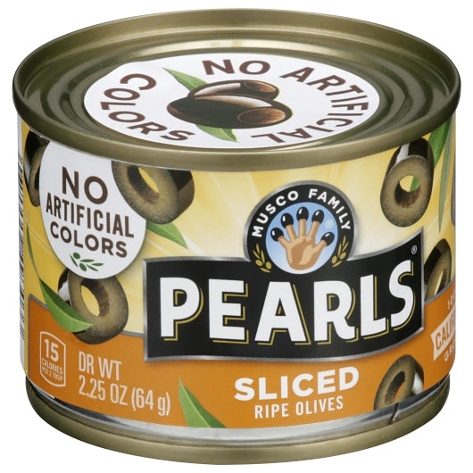 Musco Olives Sliced Black Ripe Olives 2.25 Ounce Size - 12 Per Case