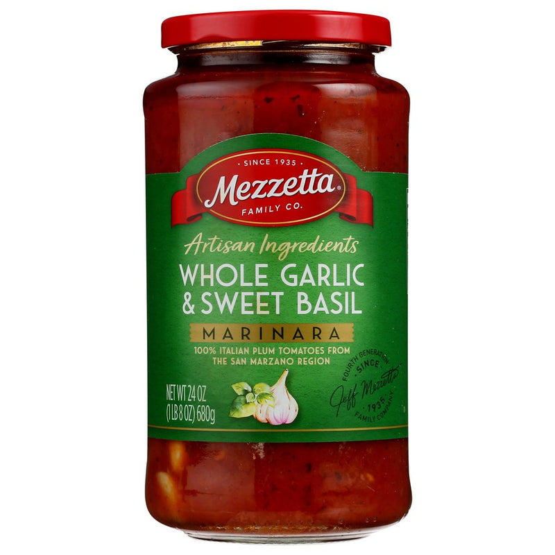 Mezzetta Sauce Pasta Glc Basil - 24 Ounce, Case of 6