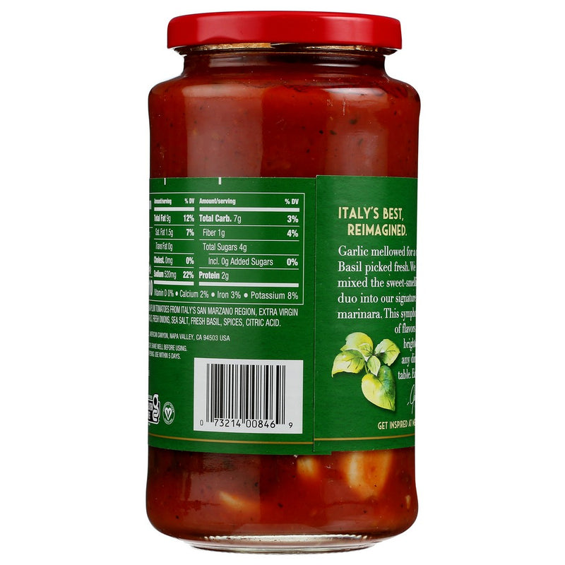 Mezzetta Sauce Pasta Glc Basil - 24 Ounce, Case of 6