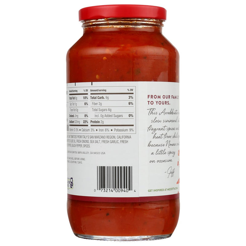 Mezzetta Sauce Psta Spicy Mrnra Nv - 25 Ounce, Case of 6