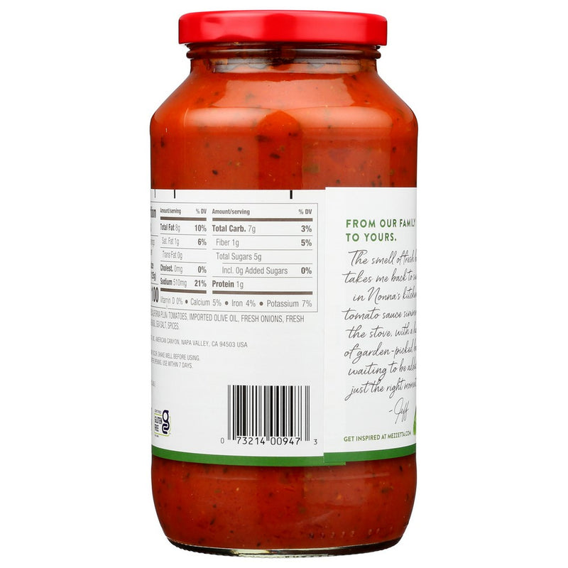 Mezzetta Sauce Psta Tom Sweet Basl Nv - 25 Ounce, Case of 6