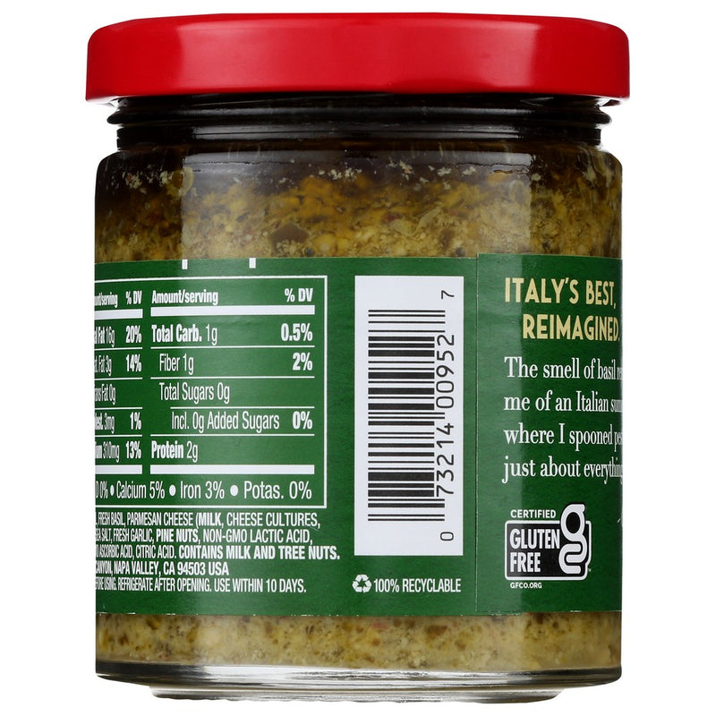 Mezzetta Sauce Pesto Basil Italian Hmstyl - 6 Ounce, Case of 6