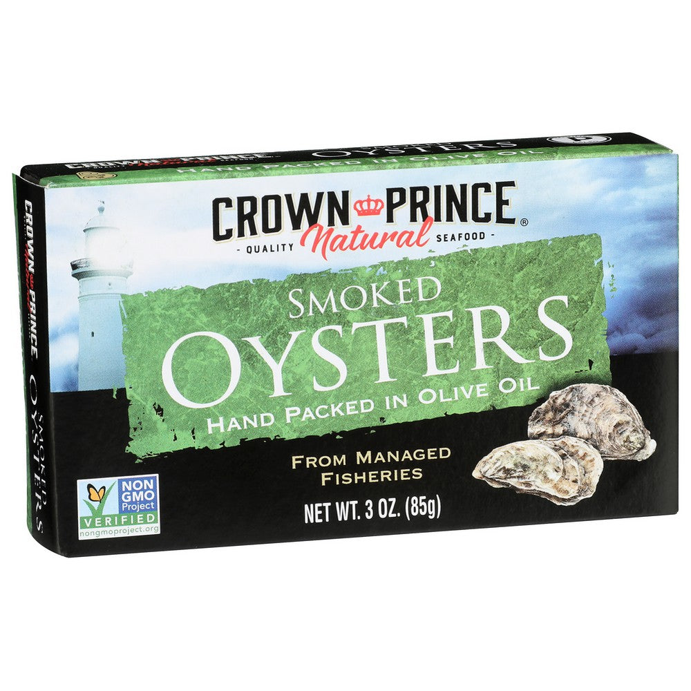 Crown Prince Natural Np20885, Crown Prince Oysters, Naturally Smoked, 3 Oz. ,  Case of 18