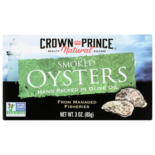 Crown Prince Natural Np20885, Crown Prince Oysters, Naturally Smoked, 3 Oz. ,  Case of 18