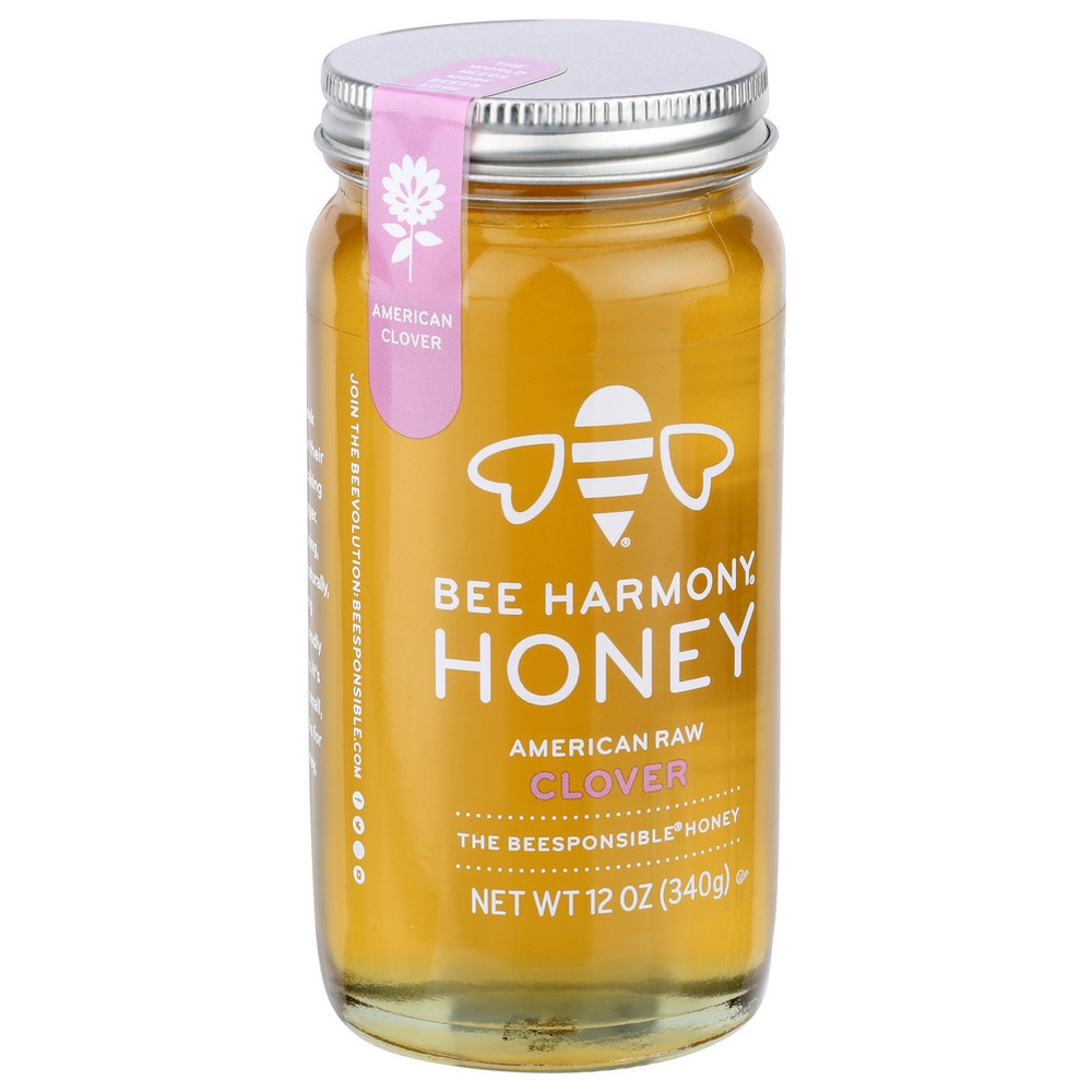 Bee Harmony Honey® Bb7004, American Raw Clover American Raw Clover 12 Ounce,  Case of 6