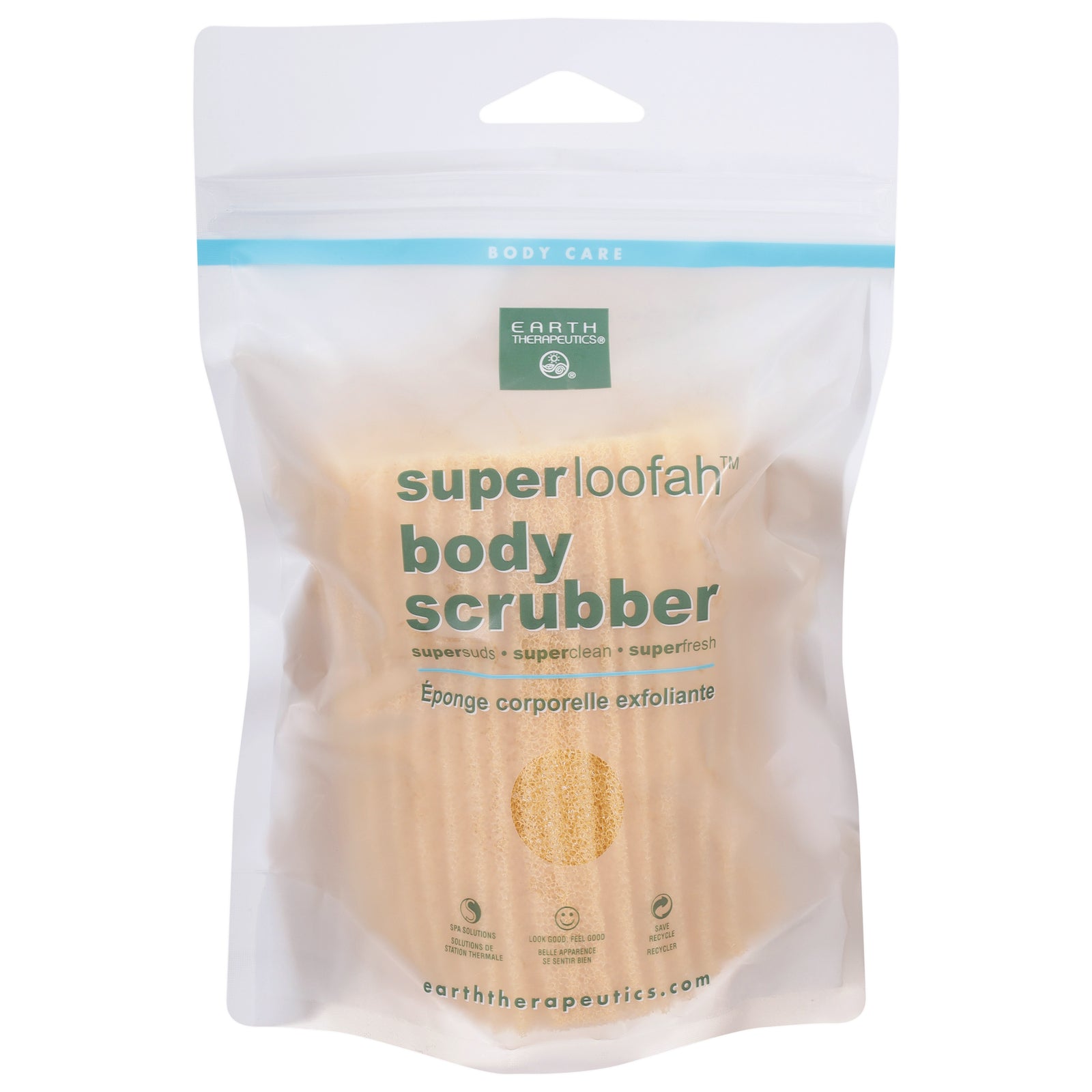 Earth Therapeutics Loofah - Super - Body Scrubber - Green - 1 Count