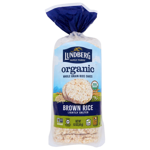 Lundberg Family Farms® F10060, Brown Rice Organicanic Lightly Salted Rice Cakes 8.5 Ounce,  Case of 6