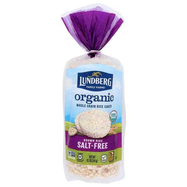 Lundberg Family Farms® F10070, Brown Rice Organicanic Salt-Free Rice Cakes 8.5 Ounce,  Case of 6