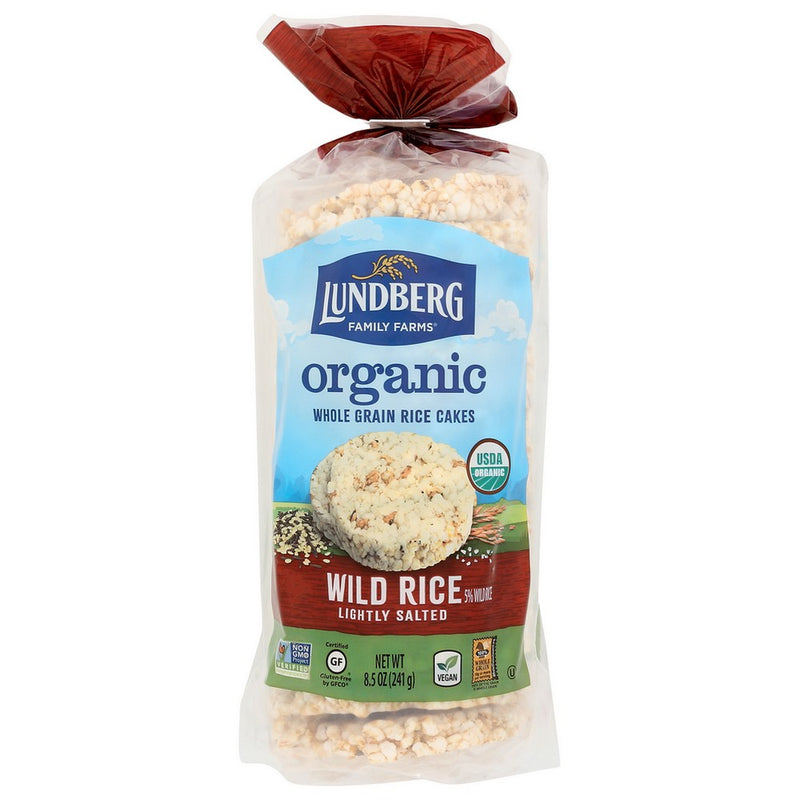 Lundberg Rice Cake Wild Rice Organic - 9 Ounce, Case of 6