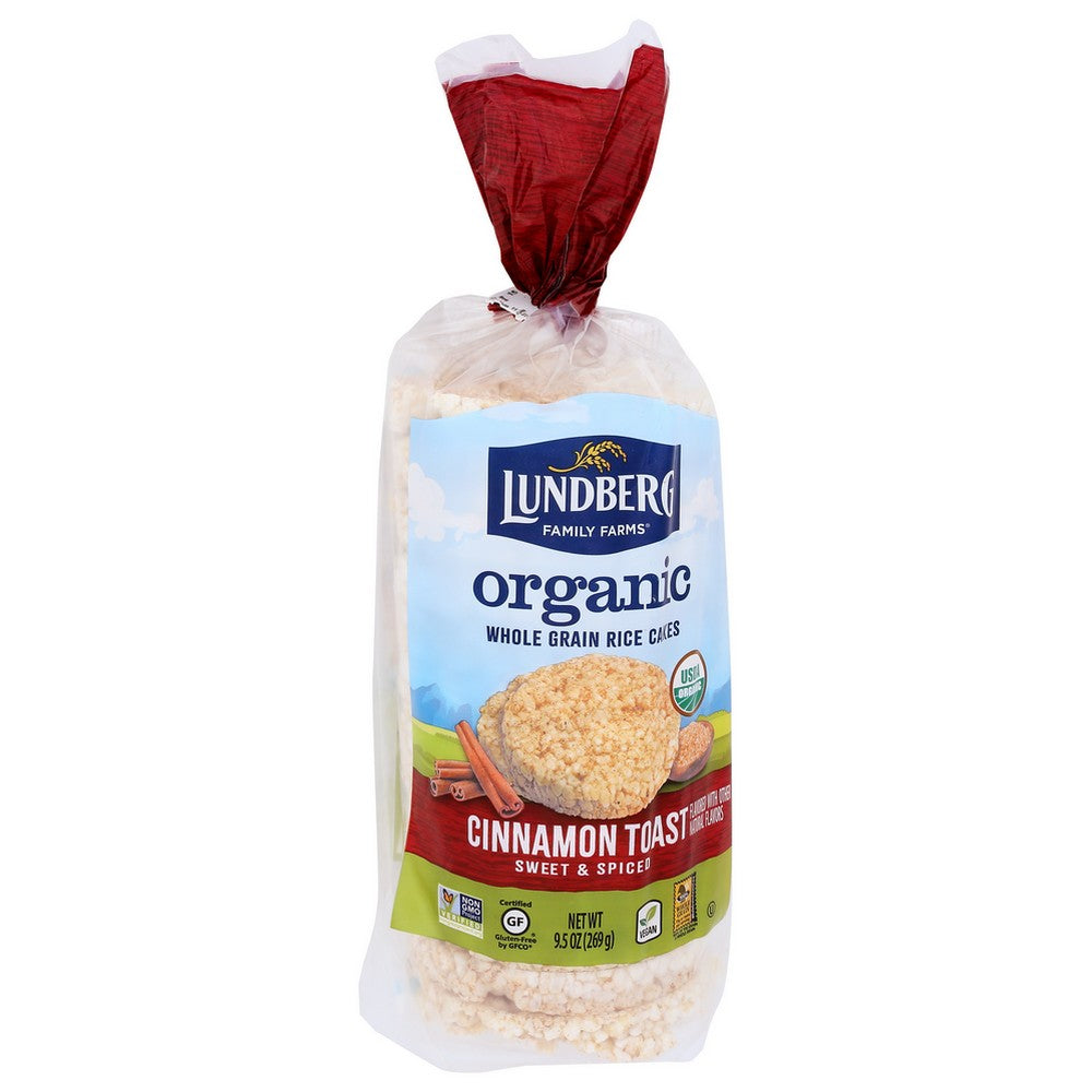 Lundberg Family Farms® F10220, Cinnamonamon Toast Organicanic Cinnamonamon Toast Rice Cakes 9.5 Ounce,  Case of 6