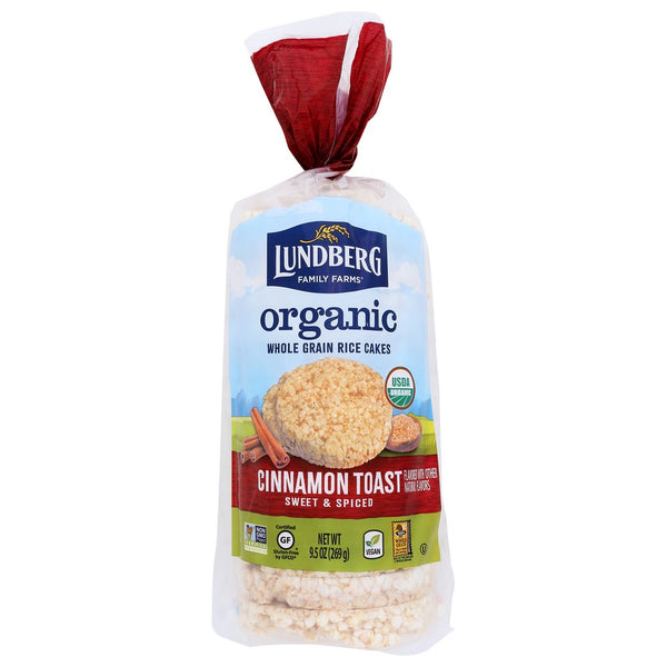 Lundberg Family Farms® F10220, Cinnamonamon Toast Organicanic Cinnamonamon Toast Rice Cakes 9.5 Ounce,  Case of 6
