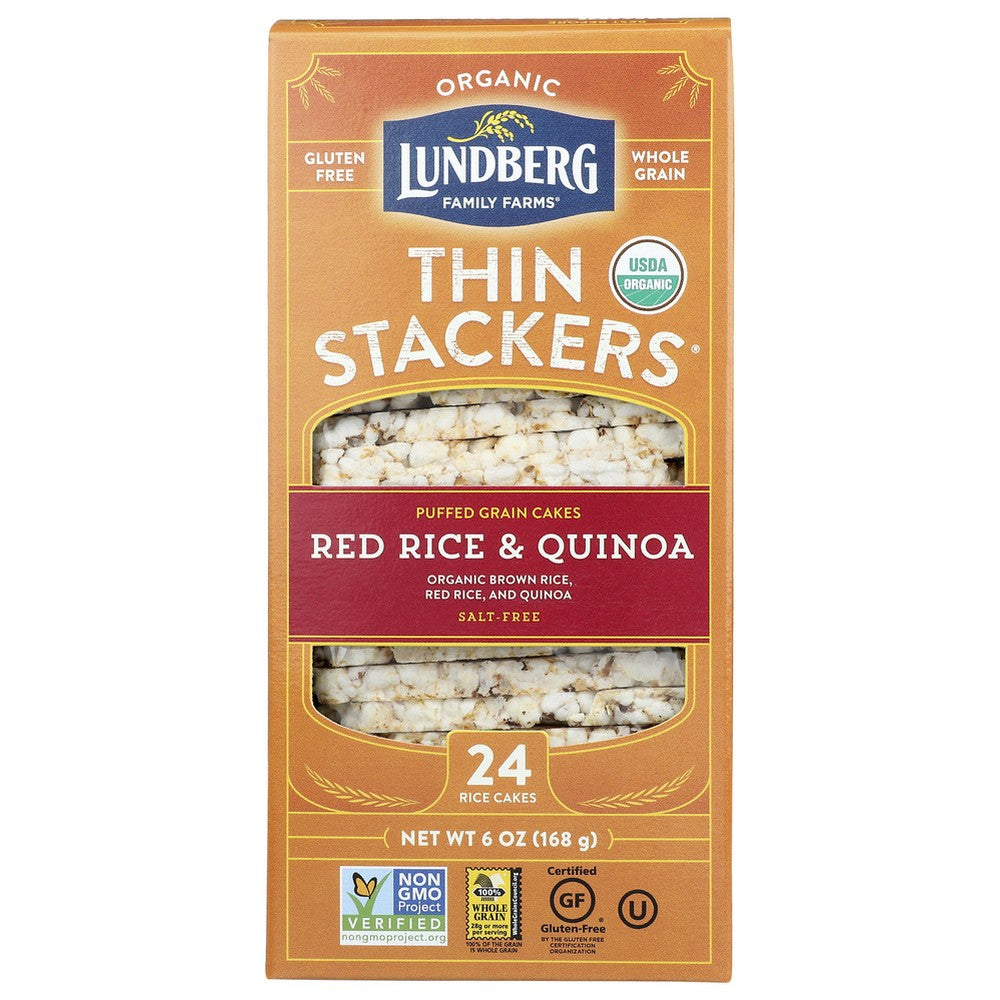 Lundberg Thin Stackr Red Quin Organic - 6 Ounce,  Case of 6