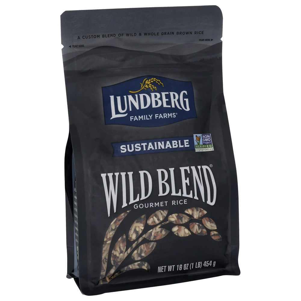 Lundberg Rice Brown Wild Blend Gluten Free - 16 Ounce,  Case of 6