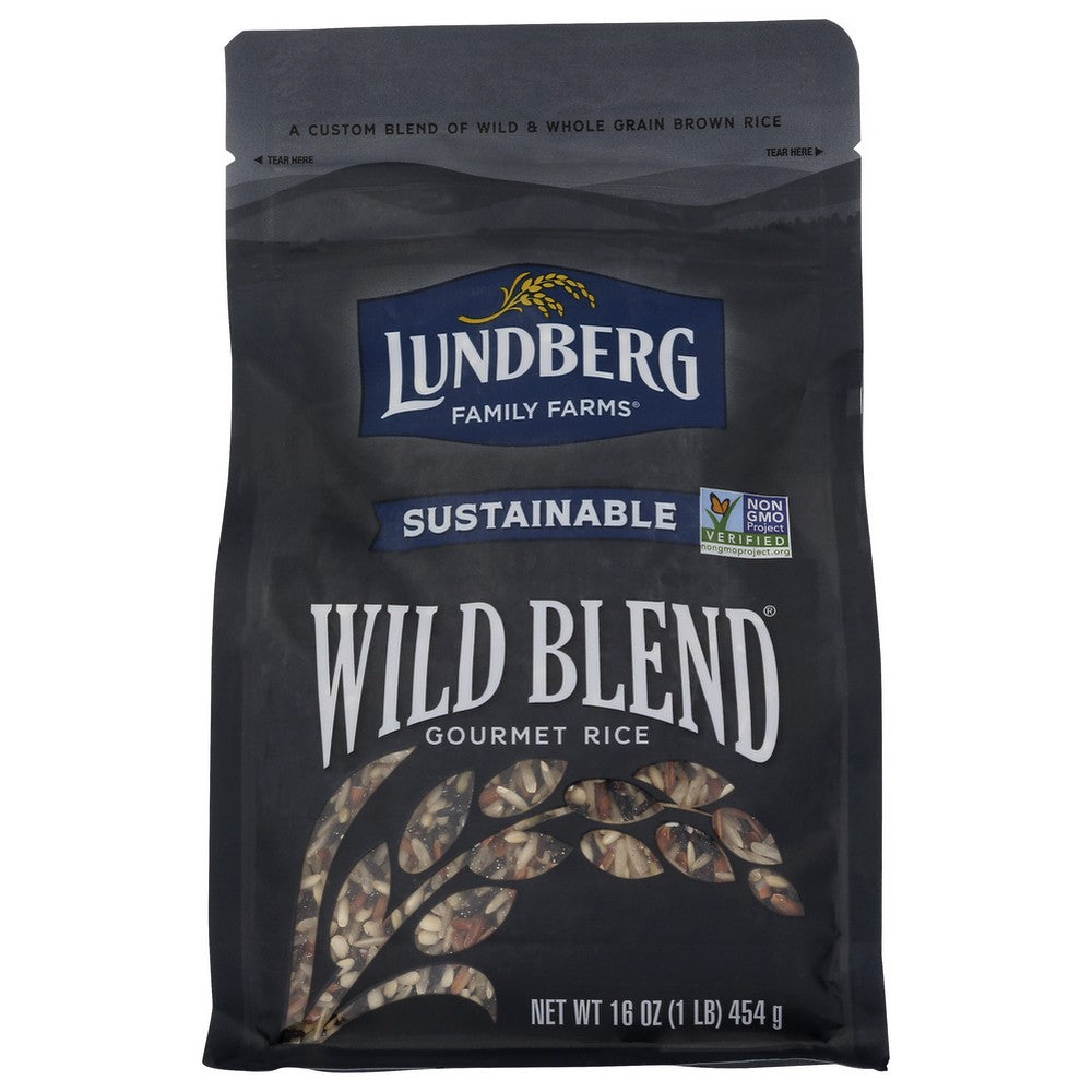 Lundberg Rice Brown Wild Blend Gluten Free - 16 Ounce,  Case of 6