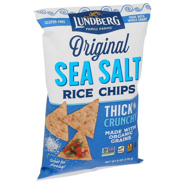 Lundberg Family Farms® F11070, Sea Salt Sea Salt Rice Chips 6 Ounce,  Case of 12