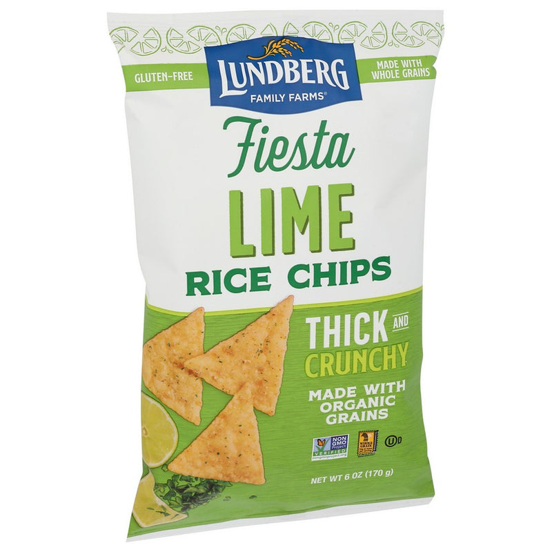 Lundberg Chip Rice Fiesta Lime Mwo - 6 Ounce, Case of 6