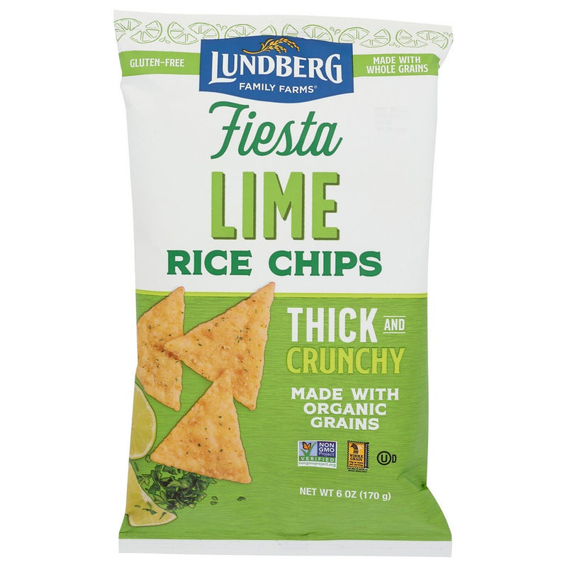 Lundberg Chip Rice Fiesta Lime Mwo - 6 Ounce, Case of 6