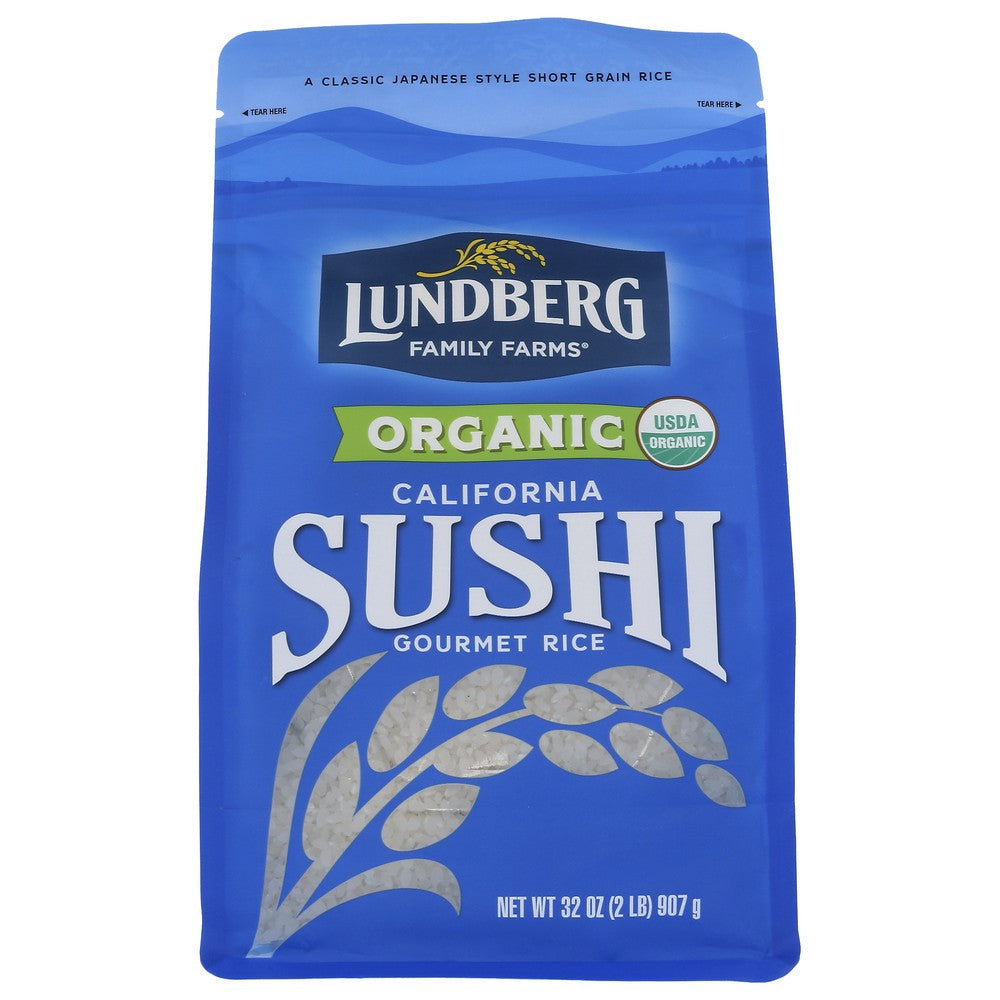 Lundberg Rice Sushi Short Grn Organic Gluten Free - 32 Ounce,  Case of 6