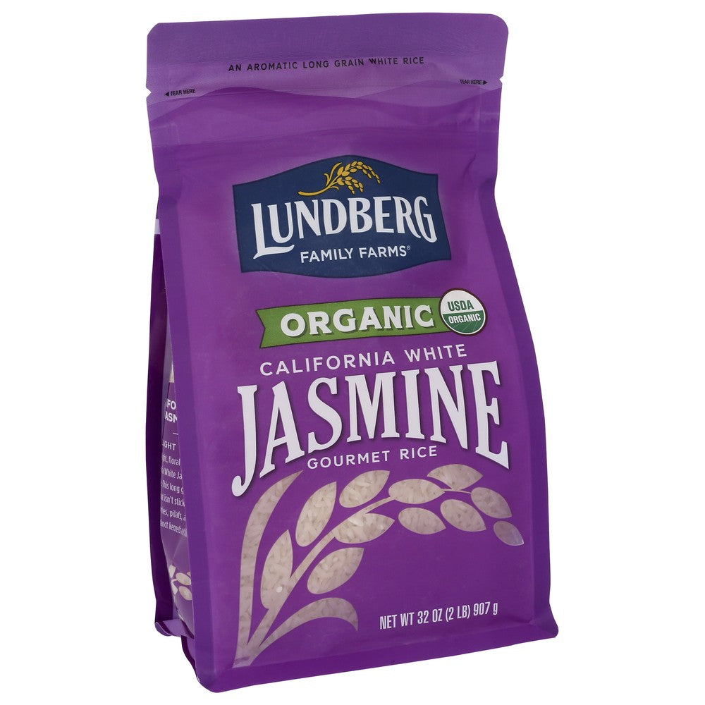 Lundberg Rice Whte Jasmine Organic Gluten Free - 2 Pound,  Case of 6