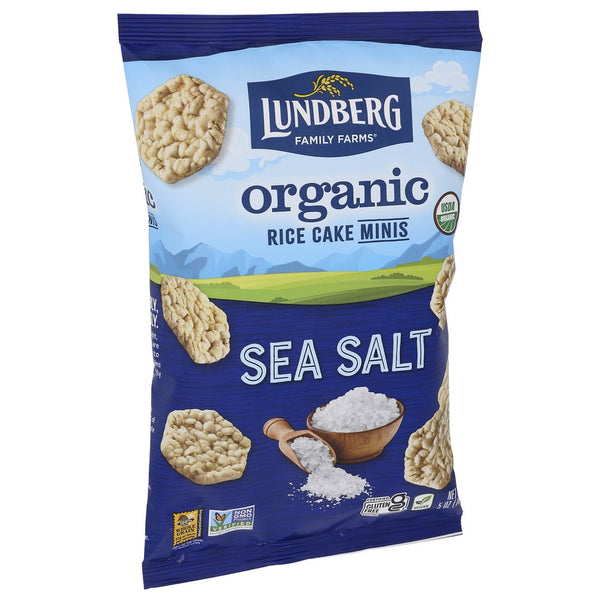 Lundberg Family Farms® F56840, Sea Salt Organicanic Sea Salt Rice Cake Minis 5 Ounce,  Case of 6